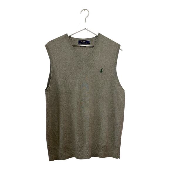 Polo by Ralph Lauren Other - Polo Ralph Lauren Gray Pima Cotton Sweater Vest V-Neck Men’s Size L